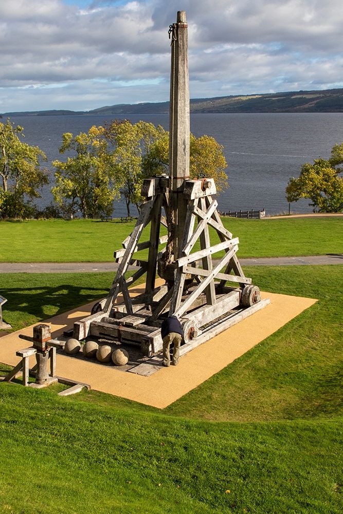 Defensive stone slingshot Urquhart Castle Loch Ness-Scotland art print by Tom Norring for $57.95 CAD