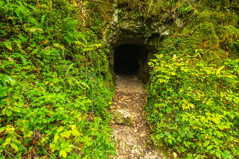 Slovenia, Julian Alps. WWI military tunnel in mountain. art print by Jaynes Gallery for $57.95 CAD