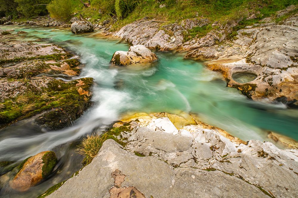 Slovenia, Triglav National Park. Soca River rapids. art print by Jaynes Gallery for $57.95 CAD