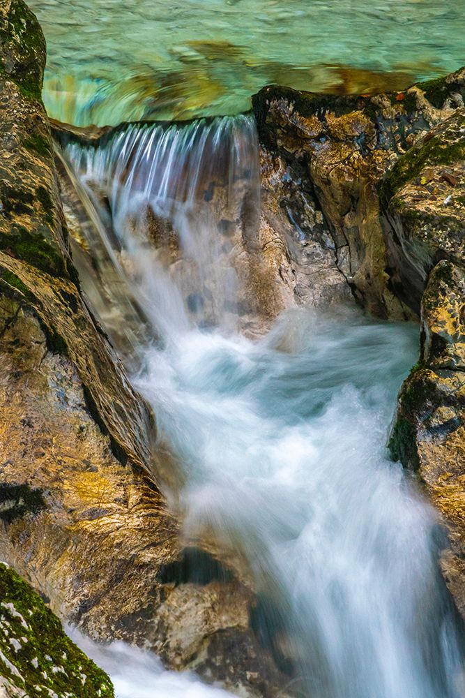 Slovenia, Triglav National Park, Soca River. Scenic with river in rocky gorge. art print by Jaynes Gallery for $57.95 CAD