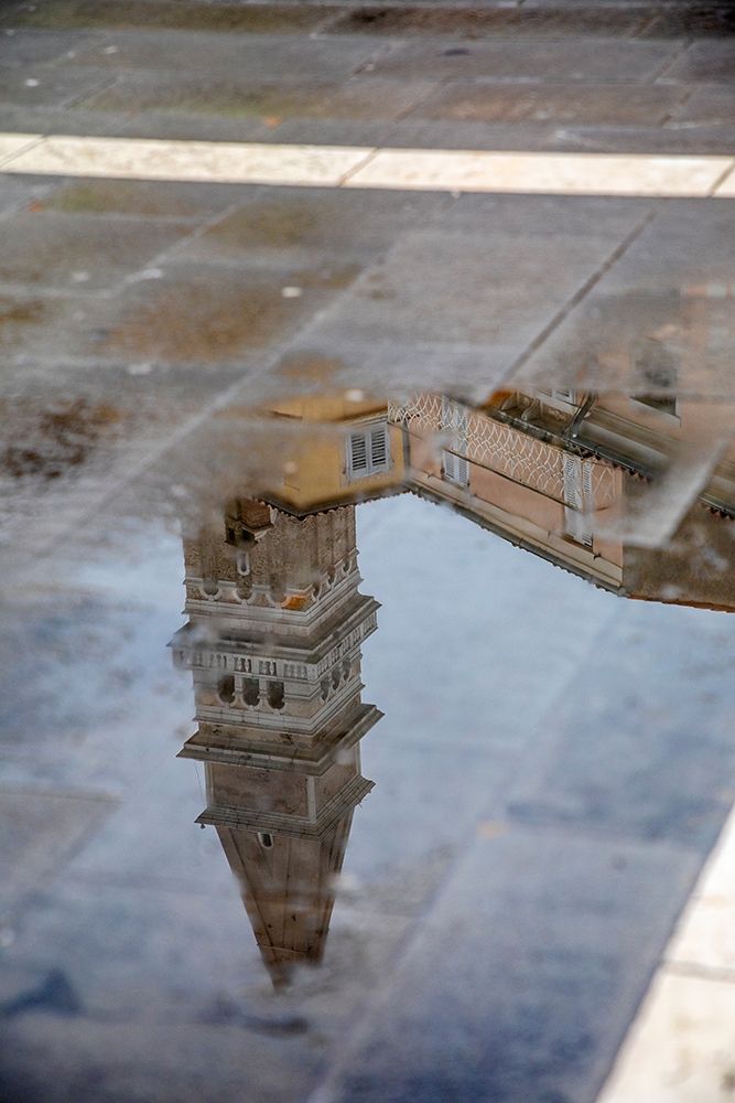 Slovenia-Piran Reflection of a tower after the rain art print by Hollice Looney for $57.95 CAD
