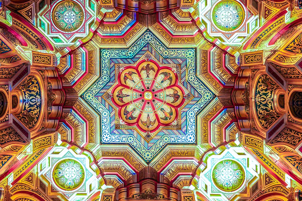 United Kingdom, Wales. Ceiling of the Arab room in Cardiff Castle.. art print by Jaynes Gallery for $57.95 CAD
