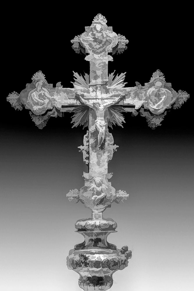 Montenegro-Kotor Abstract of decorated orthodox Christian cross art print by Jaynes Gallery for $57.95 CAD