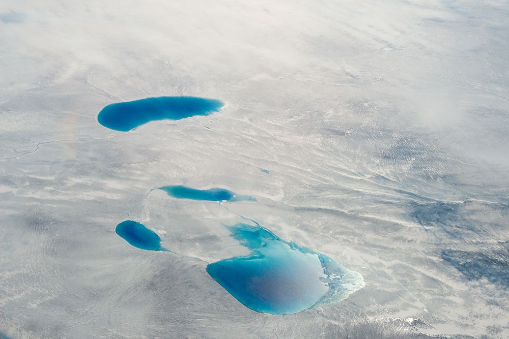 Aerial view of ice sheet-Greenland art print by Keren Su for $57.95 CAD