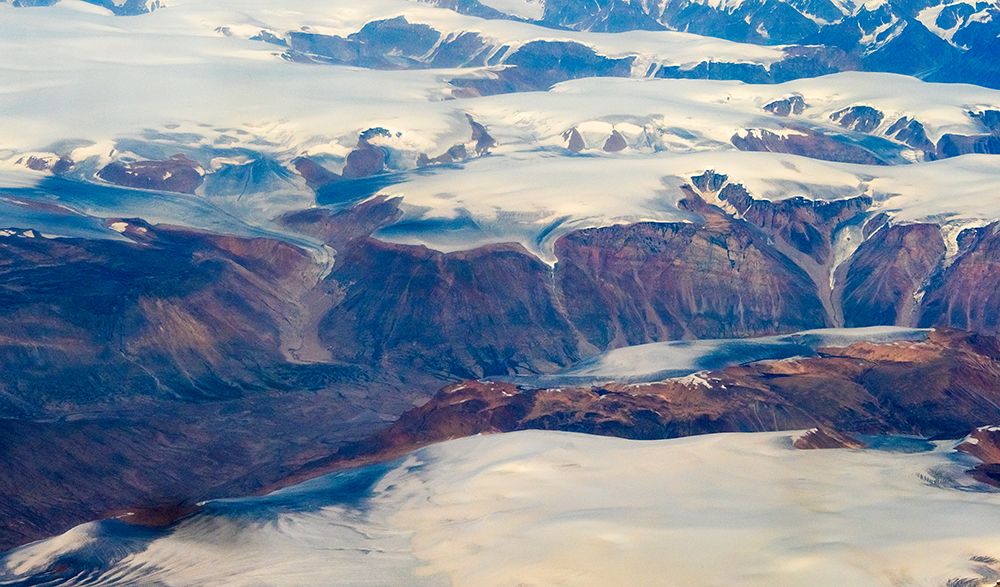 Aerial view of Greenland art print by Keren Su for $57.95 CAD