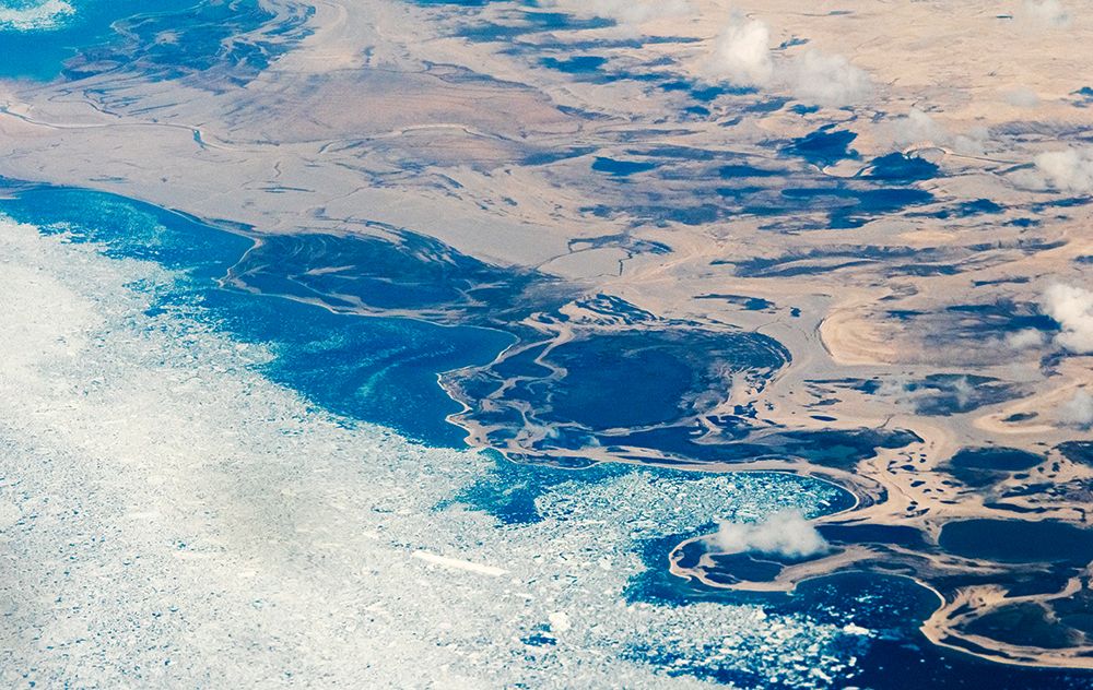 Aerial view of Greenland art print by Keren Su for $57.95 CAD