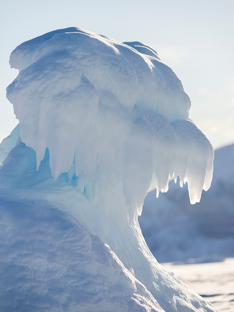 Iceberg frozen into the sea ice of the Uummannaq fjord system during winter-Greenland-Danish Territ art print by Martin Zwick for $57.95 CAD