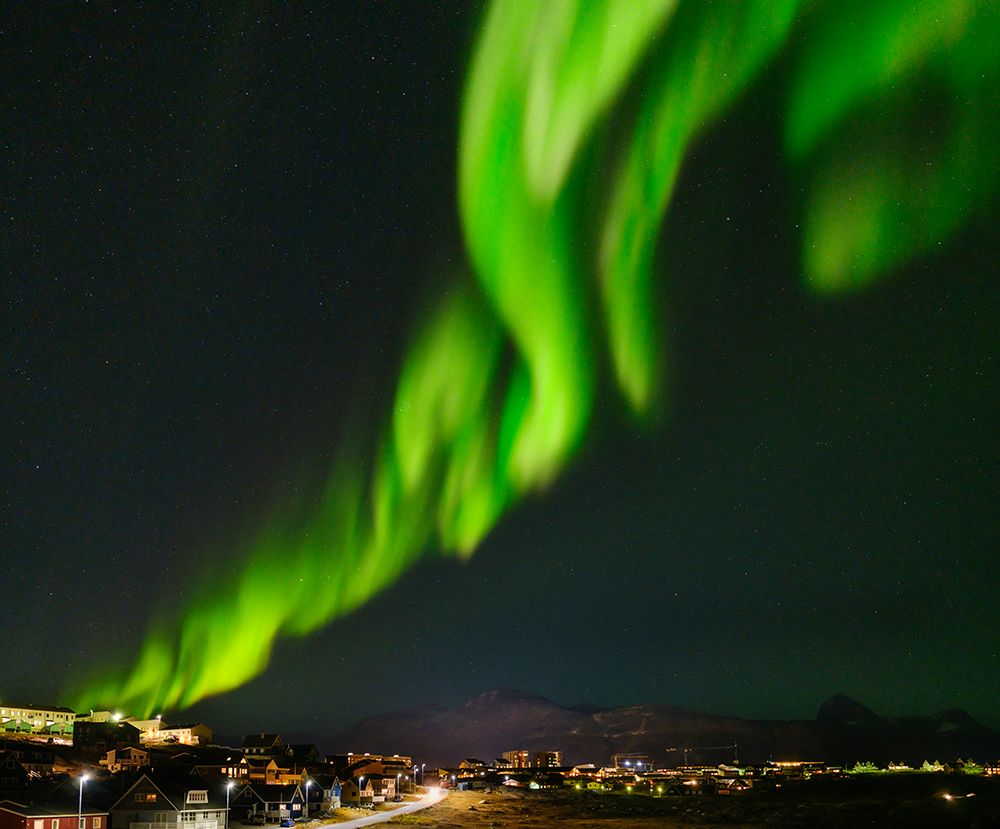 Northern lights over Nuuk. - Greenland- Danish Territory art print by Martin Zwick for $57.95 CAD