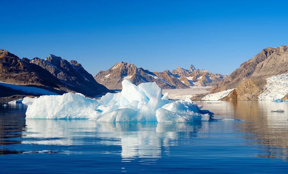 Karale glacier in the Sermiligaaq Fjord- Ammassalik- Danish Territory. art print by Martin Zwick for $57.95 CAD