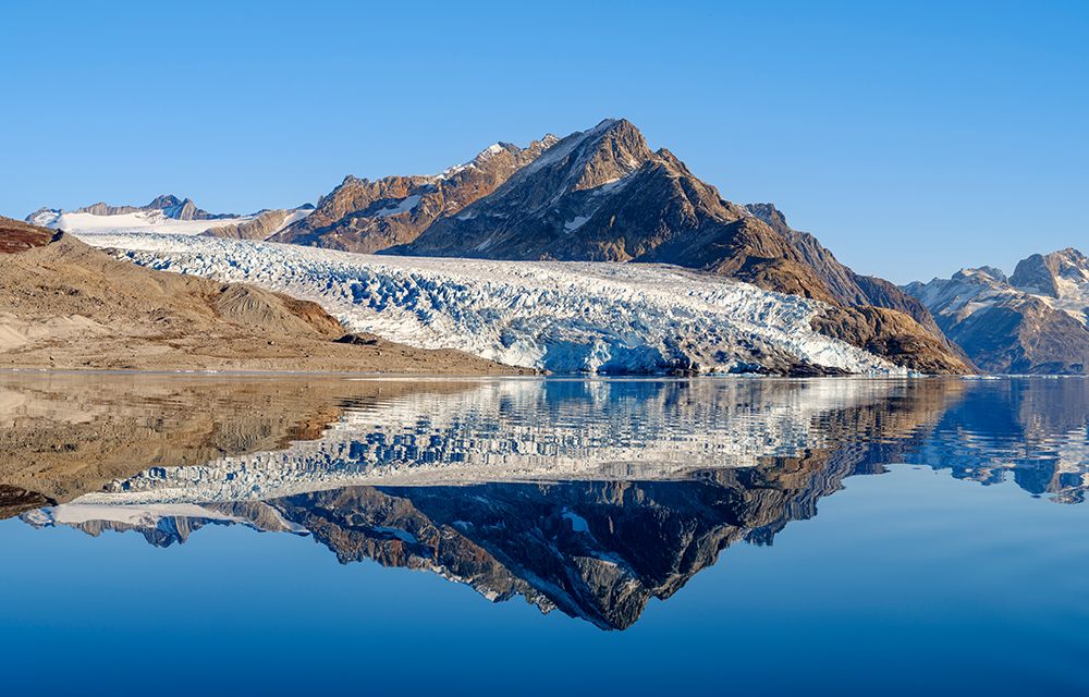 Glacier in the Sermiligaaq Fjord- Ammassalik- Danish Territory. art print by Martin Zwick for $57.95 CAD