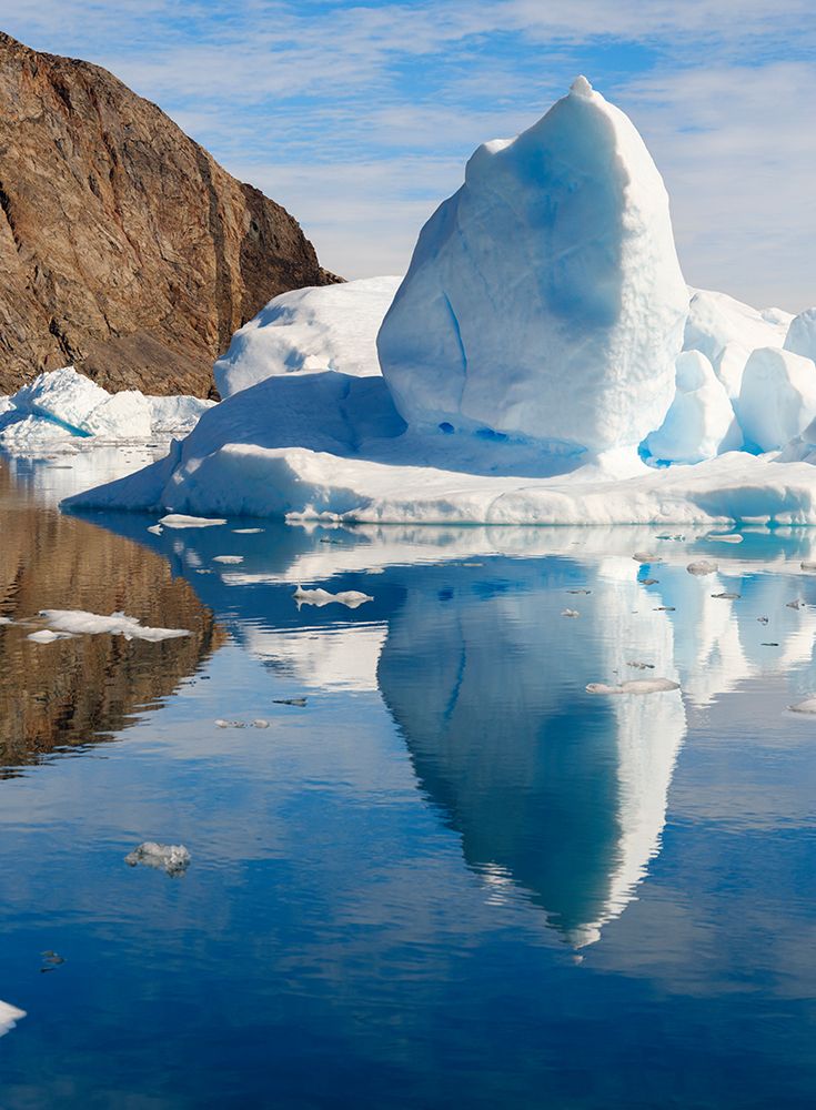 Icebergs in the Uummannaq Fjord System in the northwest of Greenland, Danish Territory. art print by Martin Zwick for $57.95 CAD