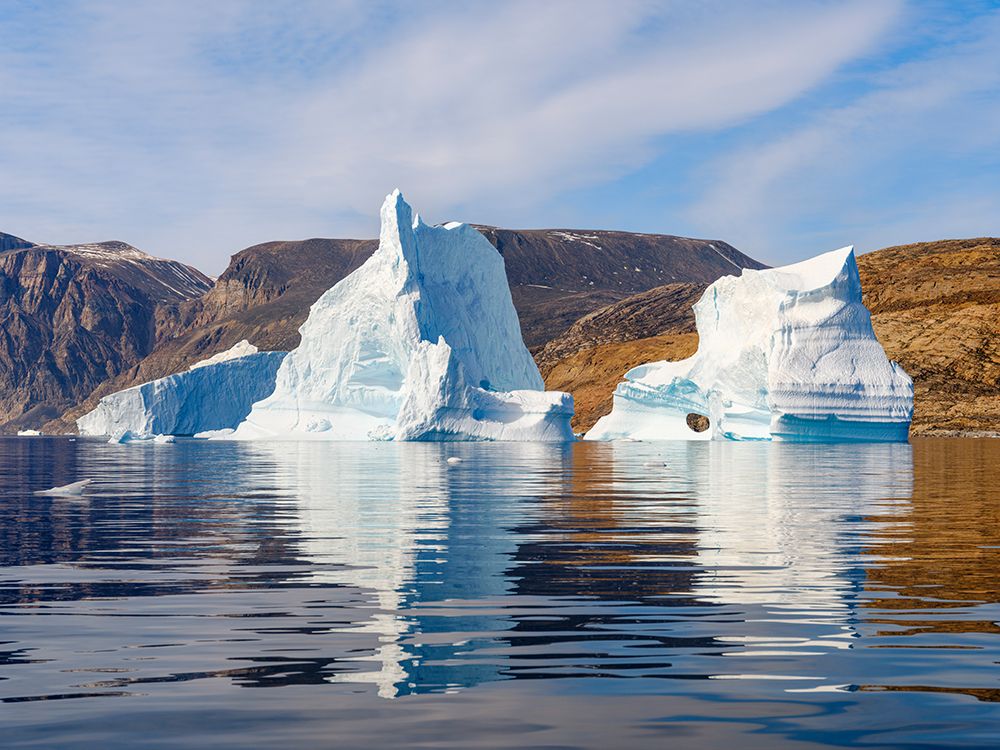 Icebergs in the Uummannaq Fjord System, northwest Greenland, Kingdom of Denmark. art print by Martin Zwick for $57.95 CAD
