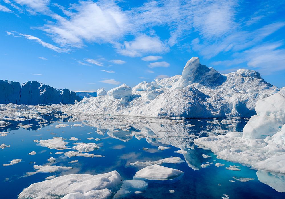 Icebergs in the Uummannaq Fjord System, northwest Greenland, Kingdom of Denmark. art print by Martin Zwick for $57.95 CAD