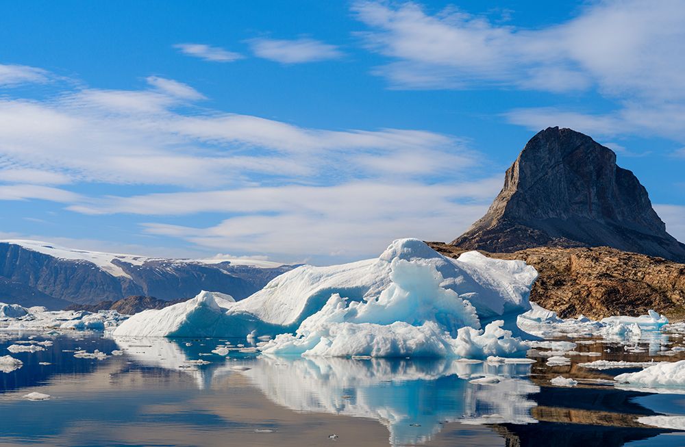 Icebergs near Ikerasak in the Uummannaq Fjord System, northwest Greenland, Kingdom of Denmark. art print by Martin Zwick for $57.95 CAD