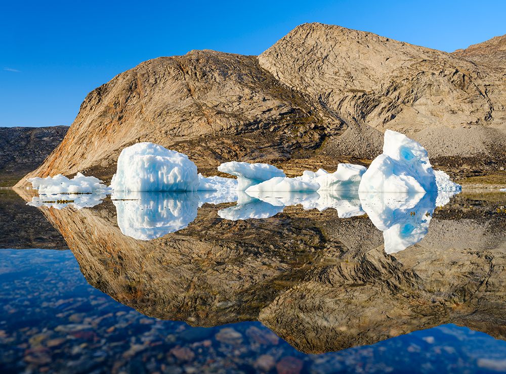 Icebergs in the Uummannaq Fjord System, northwest Greenland, Kingdom of Denmark. art print by Martin Zwick for $57.95 CAD