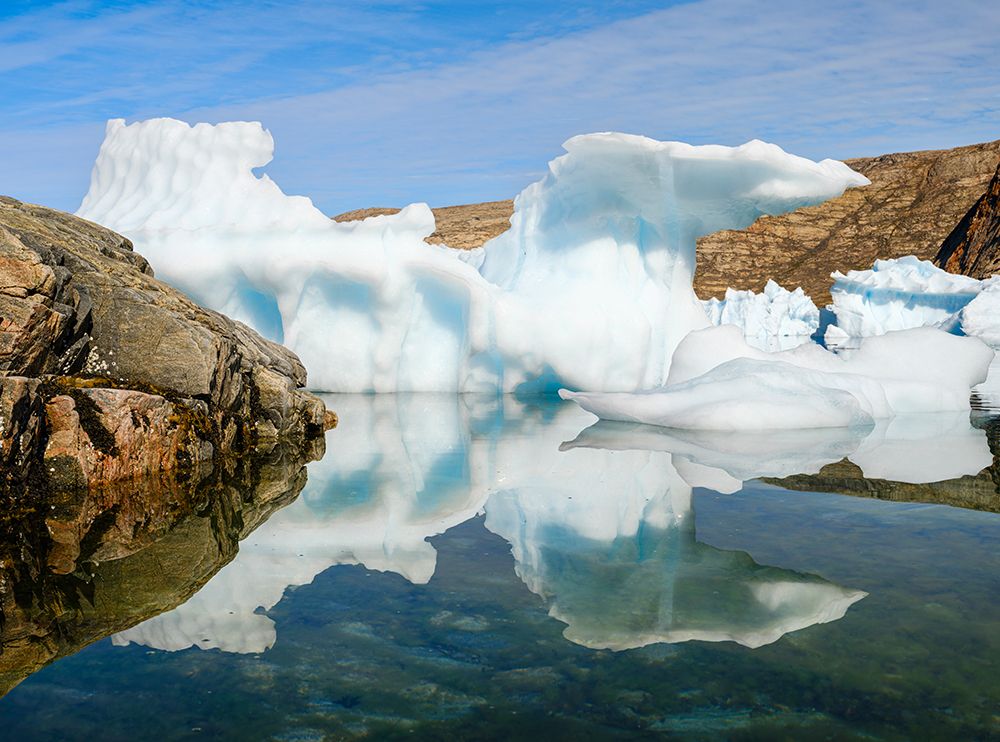 Icebergs in the Uummannaq Fjord System, northwest Greenland, Kingdom of Denmark. art print by Martin Zwick for $57.95 CAD