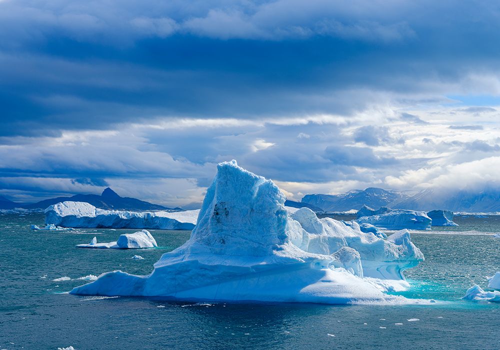 Storm in the Uummannaq Fjord, northwest of Greenland beyond the arctic circle. Greenland. art print by Martin Zwick for $57.95 CAD