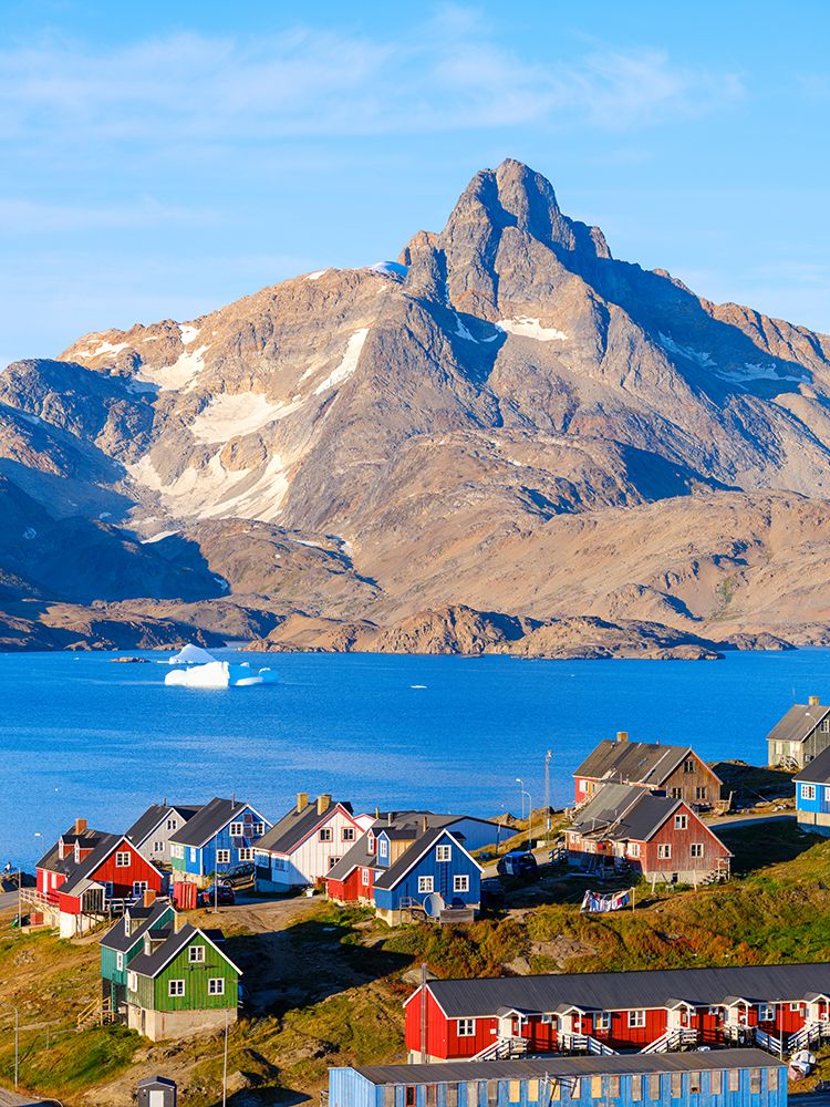 Town Tasiilaq (former Ammassalik), the biggest town in Greenland., autumn art print by Martin Zwick for $57.95 CAD