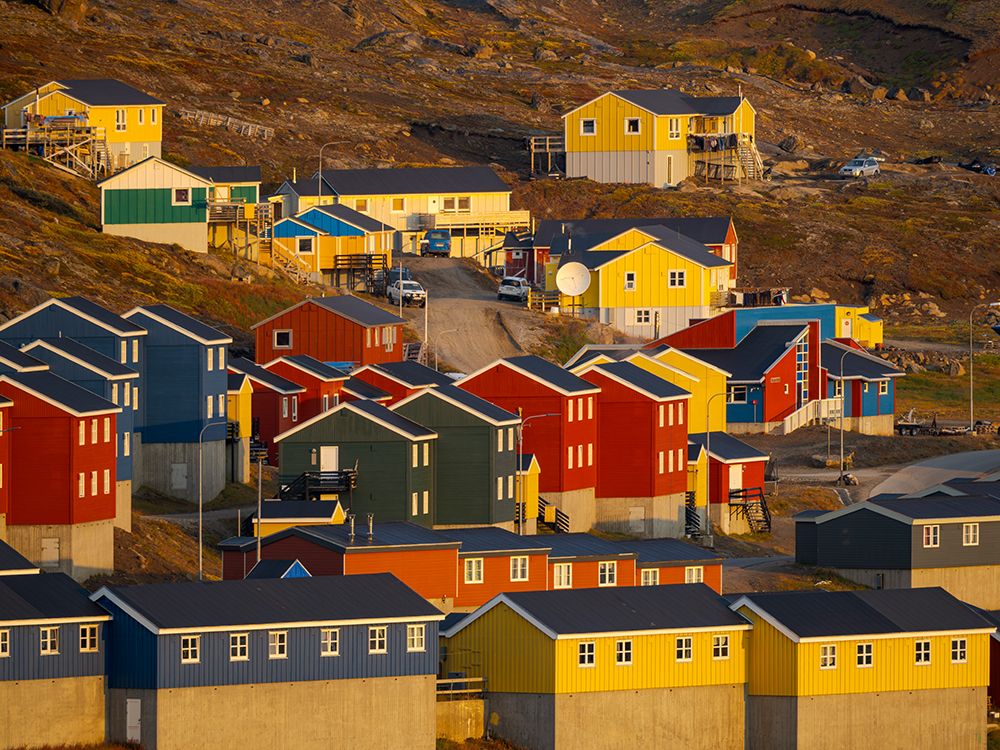 Town Tasiilaq (former Ammassalik), the biggest town in Greenland., autumn art print by Martin Zwick for $57.95 CAD