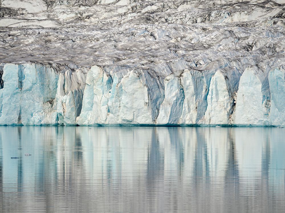 Karale Glacier in Sermiligaaq Fjord. Ammassalik area in Greenland, Tasiilaq., autumn art print by Martin Zwick for $57.95 CAD