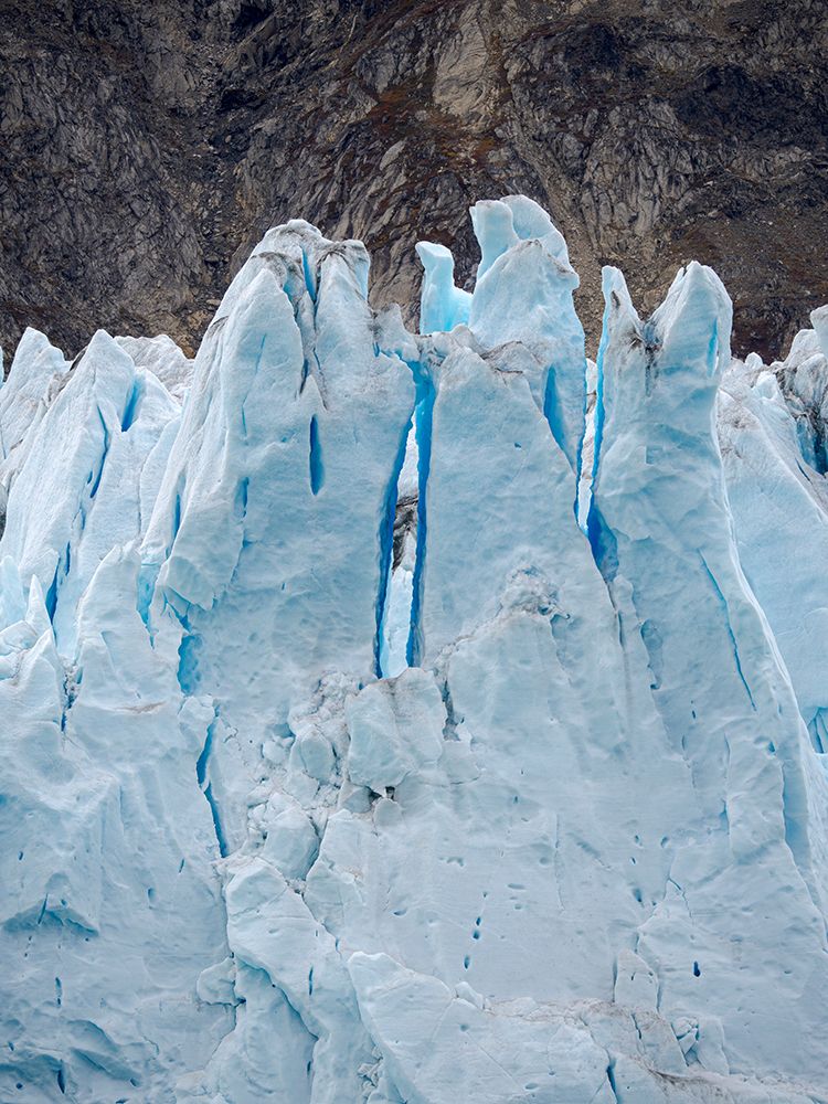 Glacier Sermiligaaq Fjord. Ammassalik area in Greenland, Tasiilaq, autumn art print by Martin Zwick for $57.95 CAD