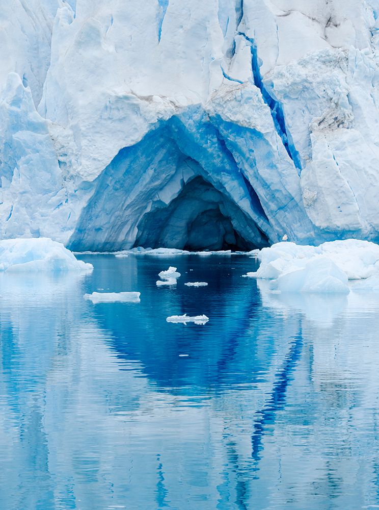 Glacier Sermiligaaq Fjord. Ammassalik area in Greenland, Tasiilaq, autumn art print by Martin Zwick for $57.95 CAD