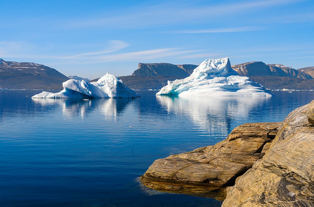 Iceberg in Itilliarsuup Kangerlua Fjord part of Uummannaq Fjord, north of polar circle. Greenland. art print by Martin Zwick for $57.95 CAD