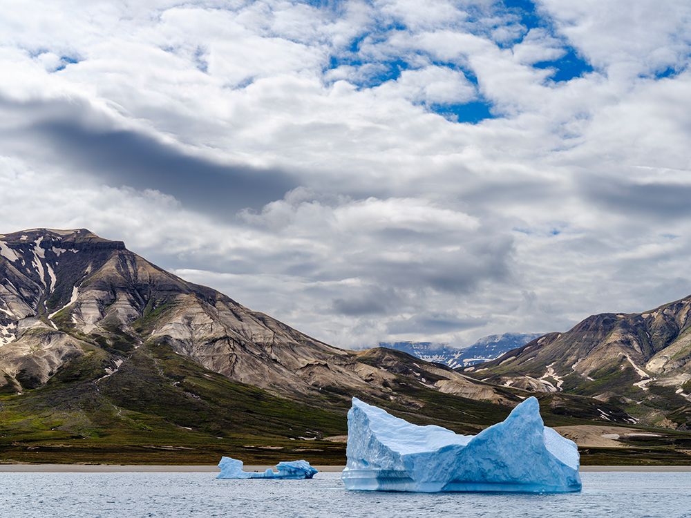 Disko Island seen from Sullorsuaq Strait. Greenland., Summer art print by Martin Zwick for $57.95 CAD
