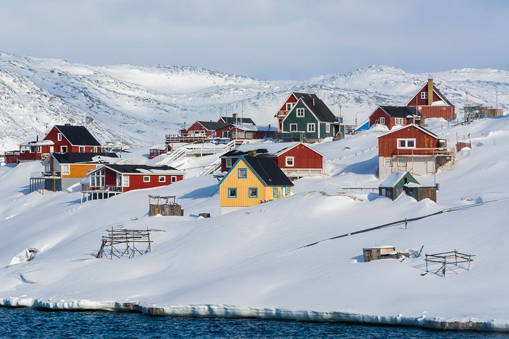 Colorful houses by the sea Ilulissat-Greenland art print by Sergio Pitamitz for $57.95 CAD