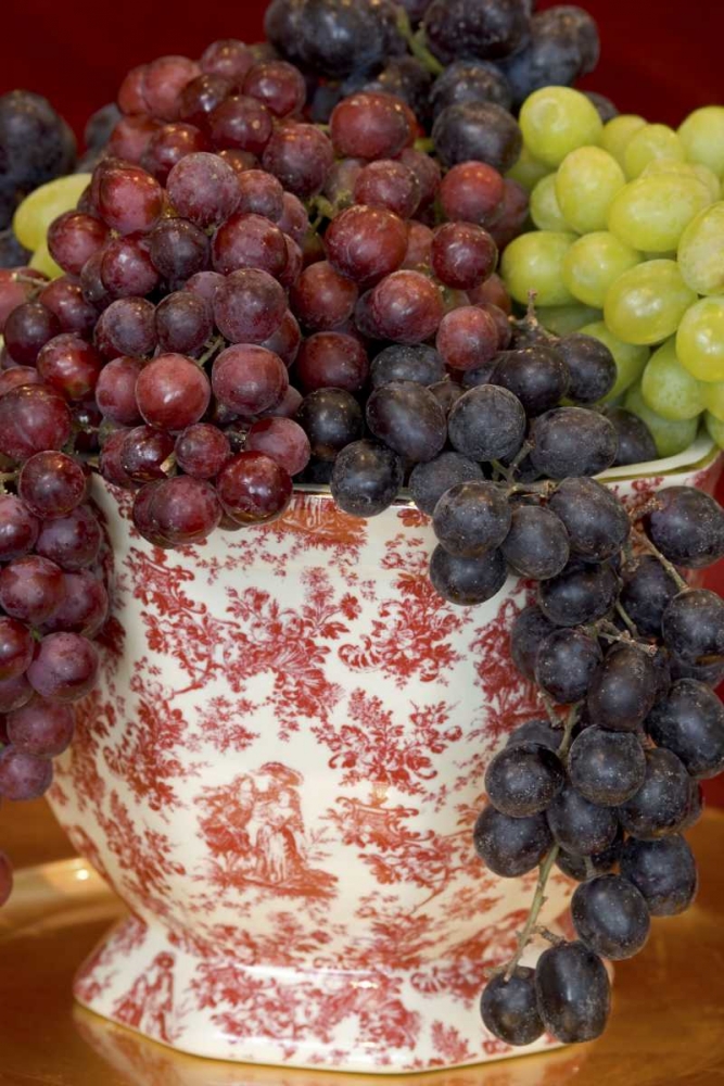 Still life of grape varieties in vase art print by Don Paulson for $57.95 CAD