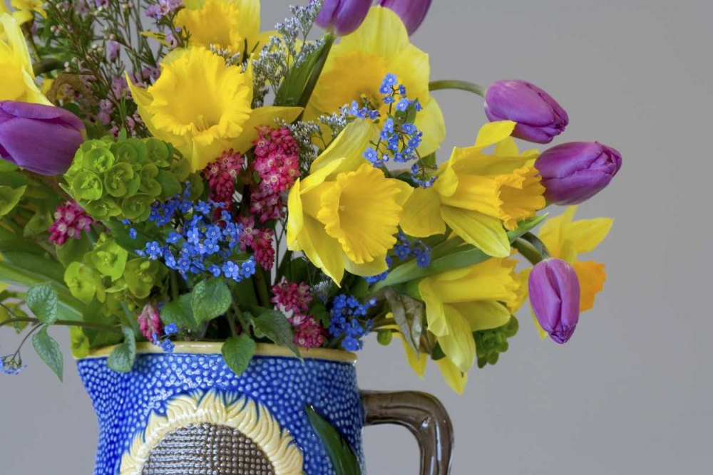 Spring flower bouquet in vase art print by Don Paulson for $57.95 CAD