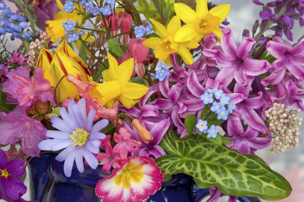 Close-up of spring flower arrangement art print by Don Paulson for $57.95 CAD