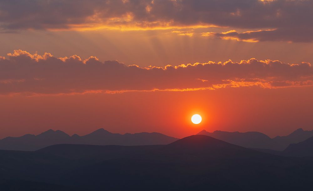 Rocky mountain sunset art print by Ken Archer for $57.95 CAD