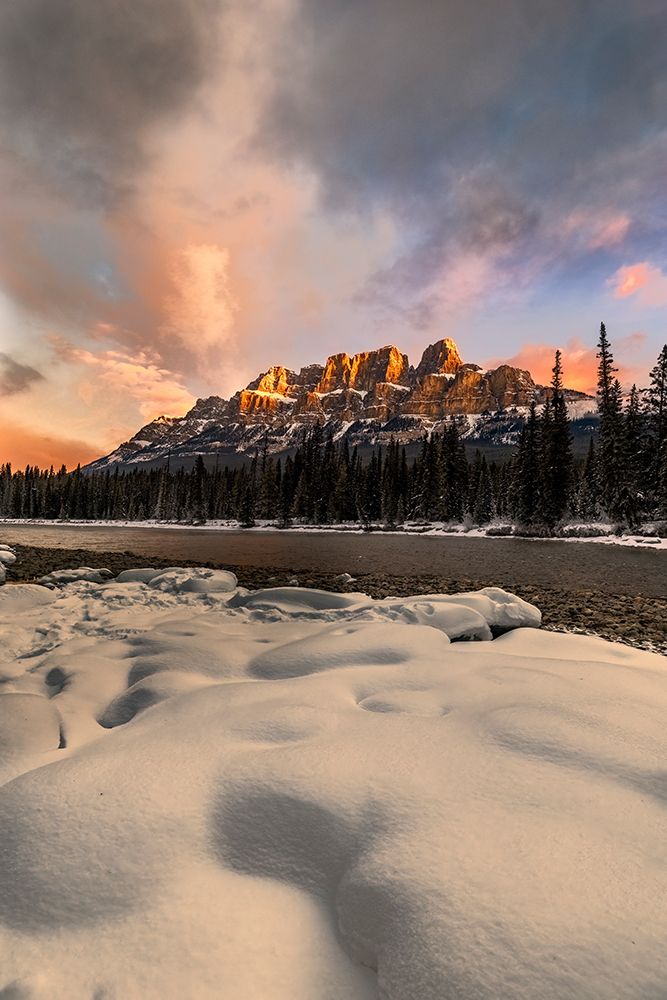 Sunrise over Castle Mountain, Canada art print by John Ford for $57.95 CAD