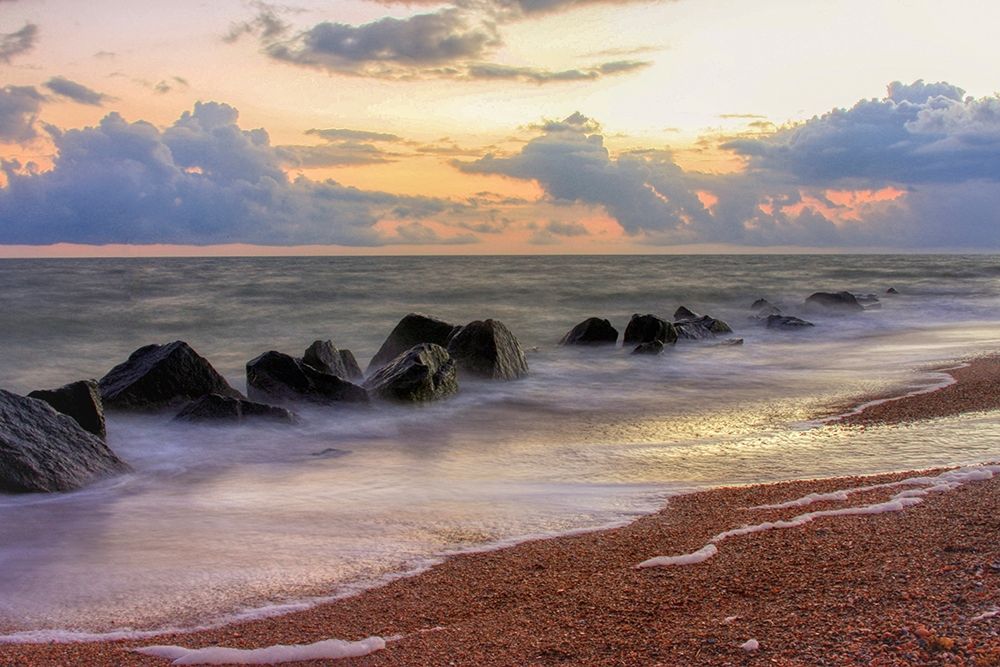Atlantic Ocean Beach at Sunrise art print by Anna Miller for $57.95 CAD