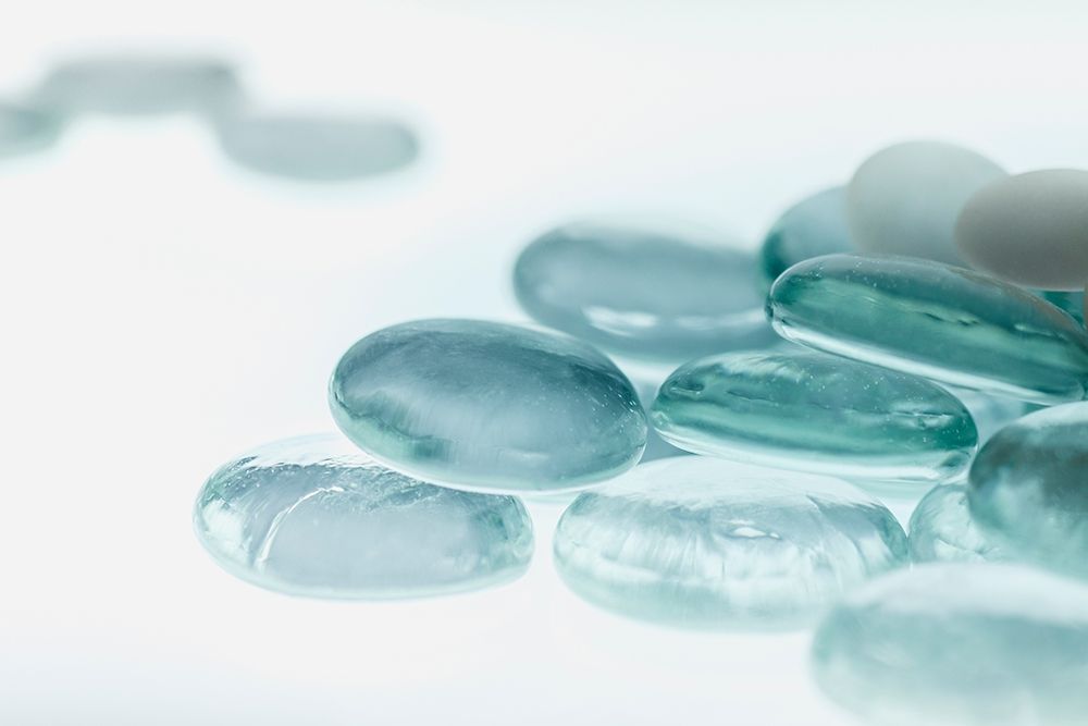 Clear Glass Pebbles with light art print by Zandina Muench Beraldo for $57.95 CAD