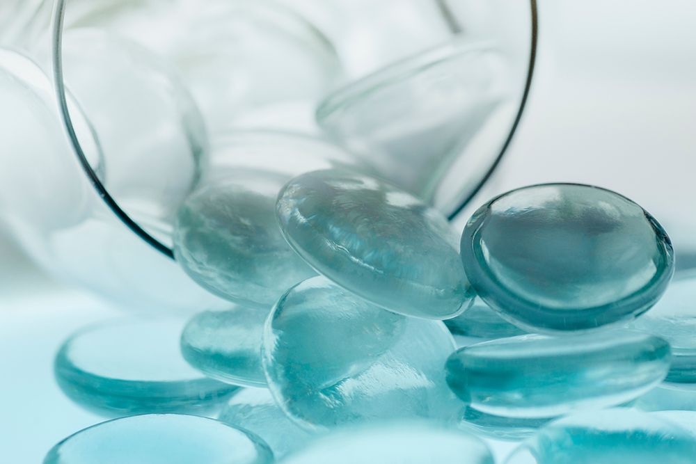 Clear Glass Pebbles with light art print by Zandina Muench Beraldo for $57.95 CAD