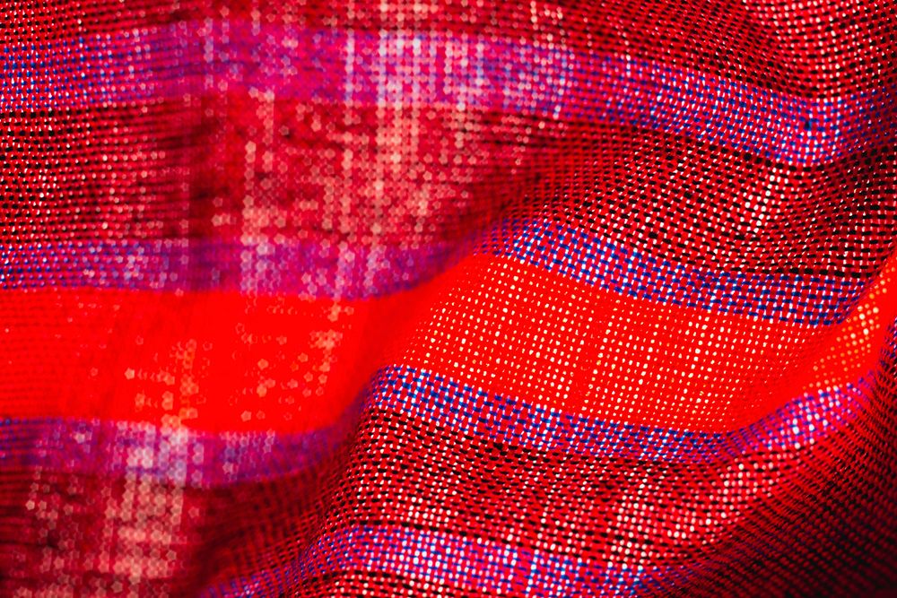 Colorful fabric detail art print by Zandria Muench for $57.95 CAD