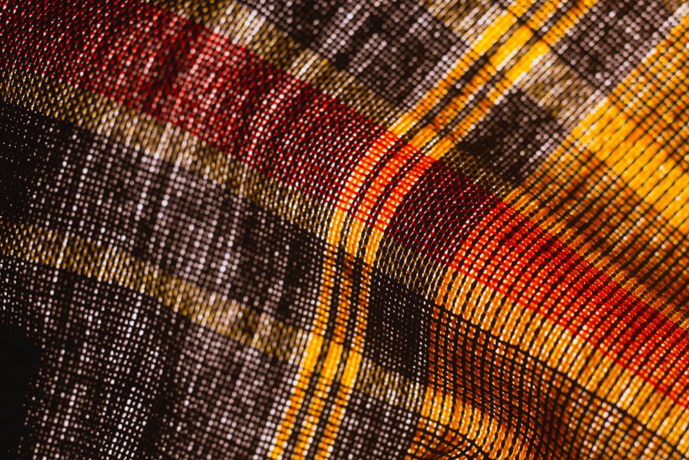 Colorful fabric detail art print by Zandria Muench for $57.95 CAD