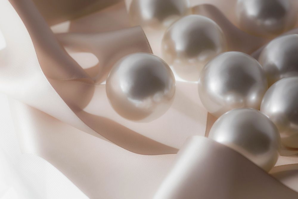 Pearls and ribbons art print by Zandria Muench for $57.95 CAD