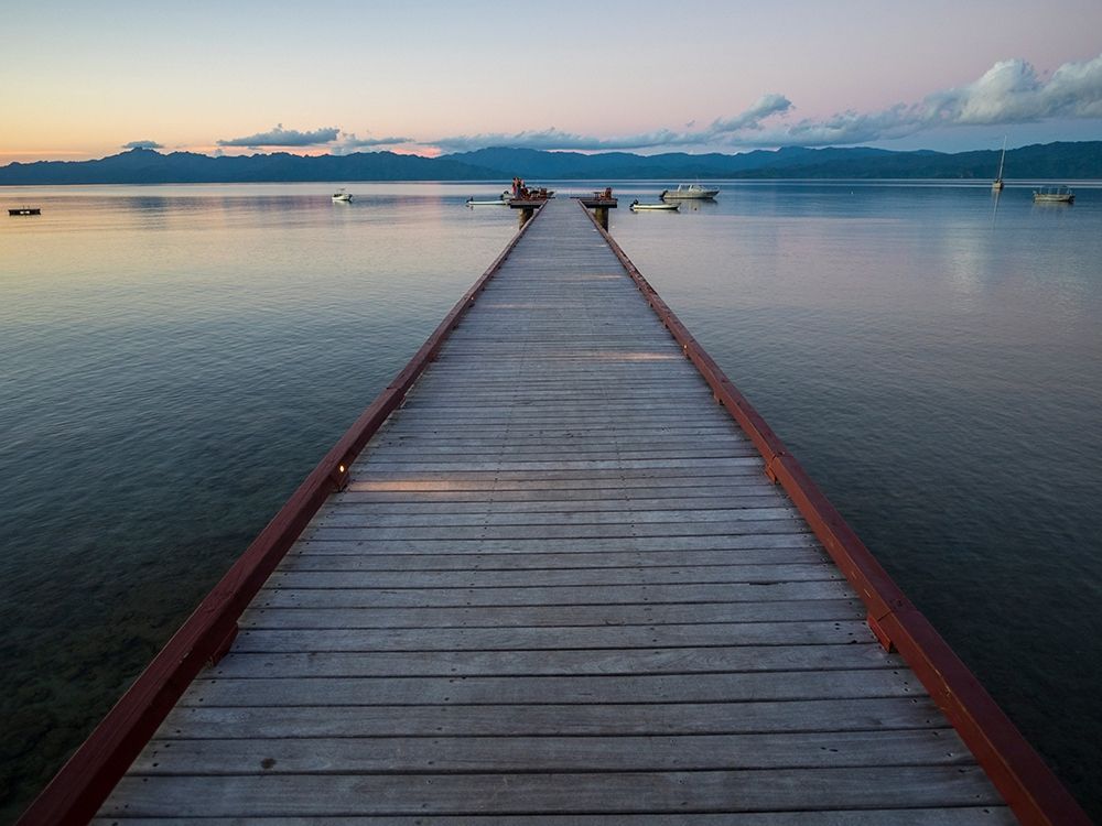 Fiji-Vanua Levu Long wooden pier art print by Merrill Images for $57.95 CAD