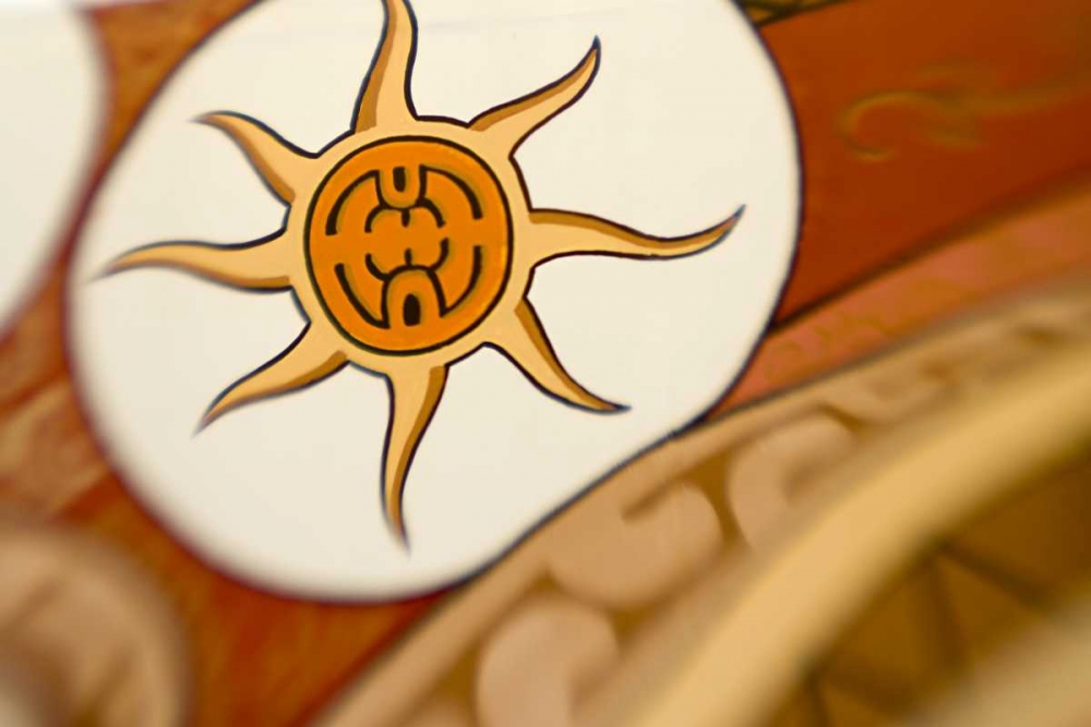 French Polynesia Design with sun symbol art print by Wendy Kaveney for $57.95 CAD