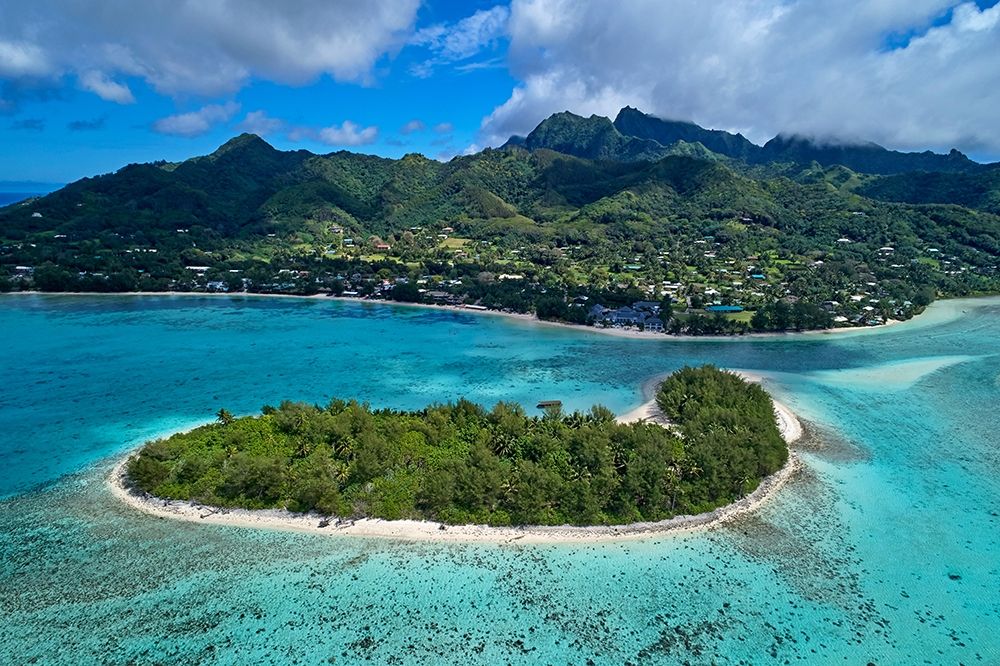 Koromiri Island-Muri Lagoon-Rarotonga-Cook Islands-South Pacific art print by David Wall for $57.95 CAD