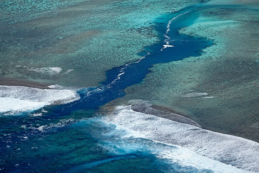 Channel in the reef-Avaavaroa Tapere-by Turoa Beach-Rarotonga-Cook Islands-South Pacific art print by David Wall for $57.95 CAD