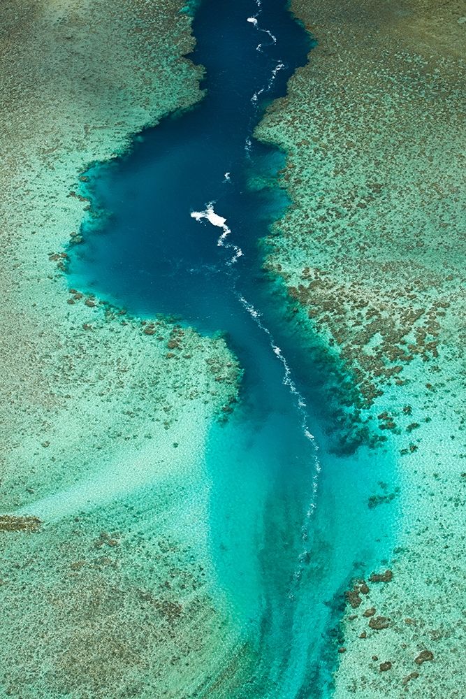 Channel in the reef-Avaavaroa Tapere-by Turoa Beach-Rarotonga-Cook Islands-South Pacific art print by David Wall for $57.95 CAD