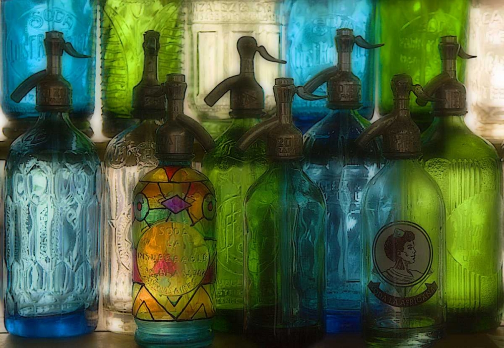 Argentina, Buenos Aires Glass soda bottles art print by Wendy Kaveney for $57.95 CAD