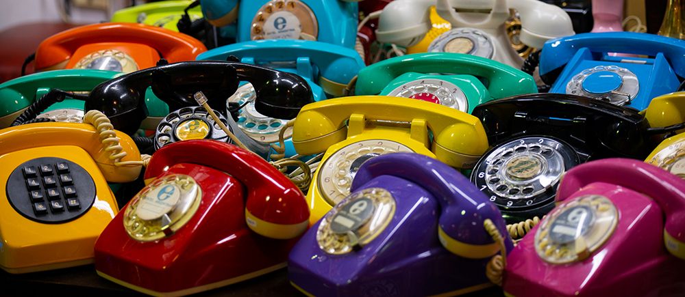 Argentina-Buenos Aires San Telmo Market-aka Mercado San Telmo Colorful vintage telephones art print by Cindy Miller Hopkins for $57.95 CAD