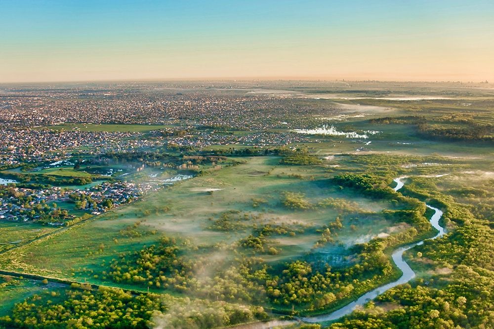 Landing path to Ezeiza EZE Buenos Aires International Airport art print by Michele Molinari for $57.95 CAD
