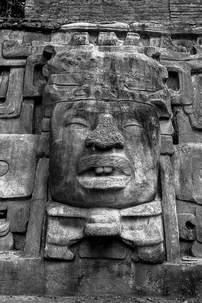 Belize-Central America-Mayan Temple Ruin-Mask Temple-Lamanai-Dated from AD 625 art print by Tom Norring for $57.95 CAD