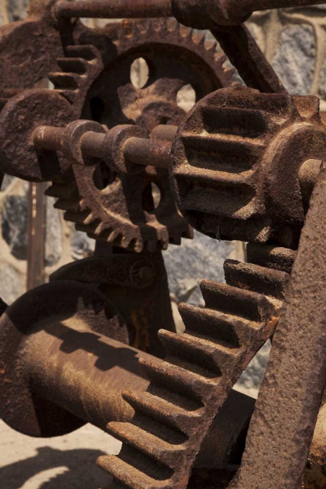 South America, Chile, Zapallar Rusted gears art print by Wendy Kaveney for $57.95 CAD